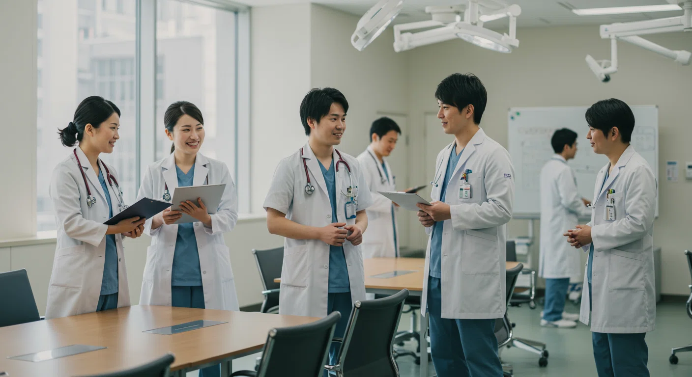 医師同士が交流している様子