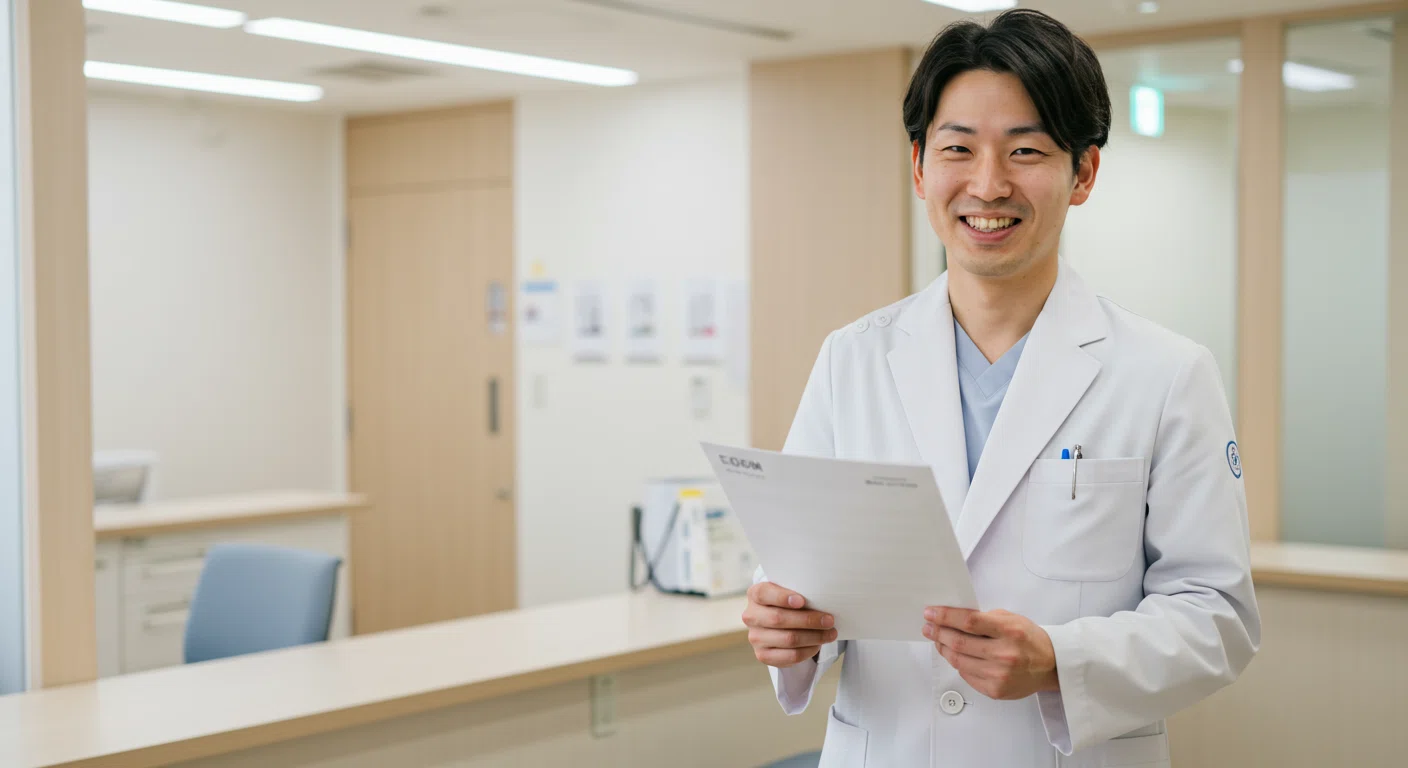 医師の転職成功を表現した画像