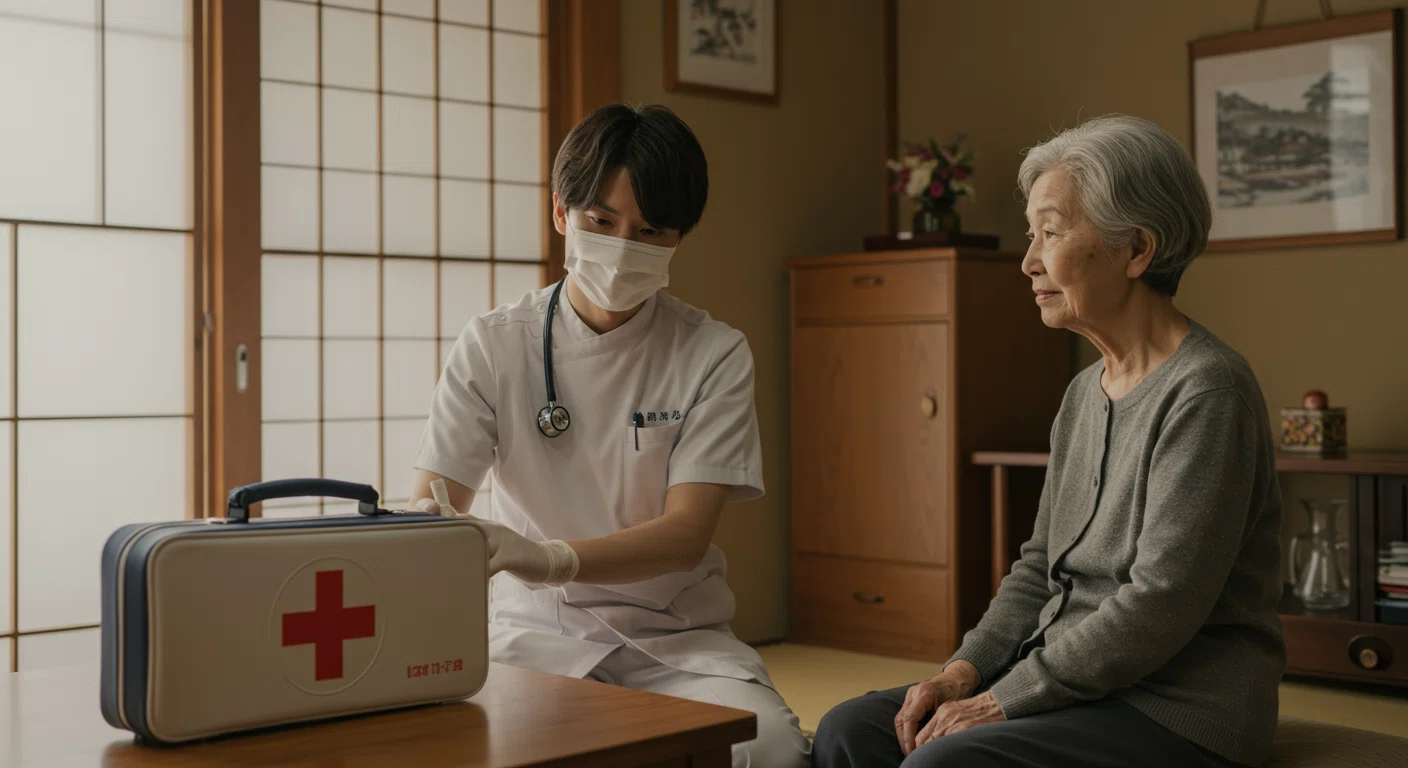 医師が訪問診療を行っている様子