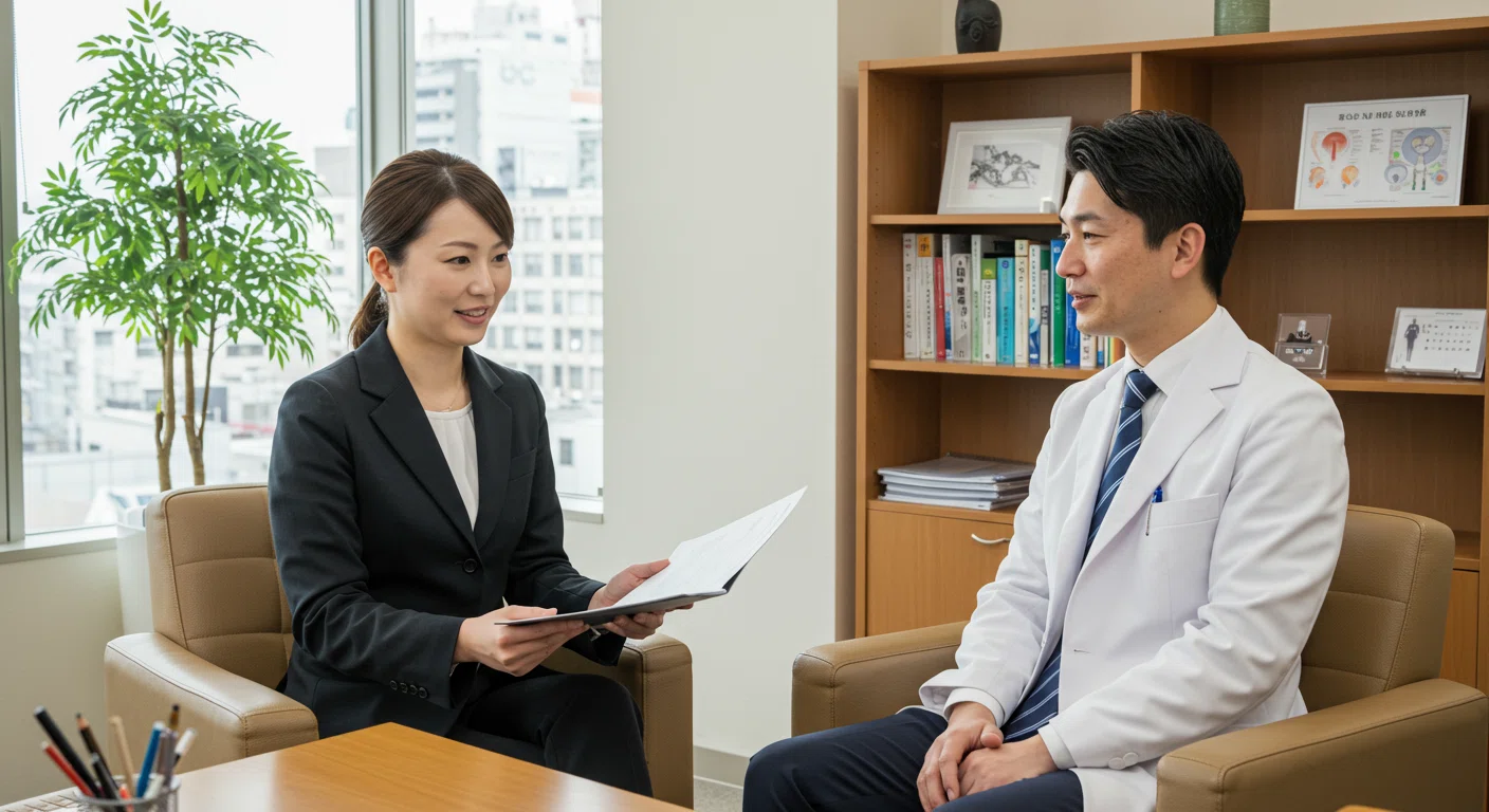 医師とコンサルタントが面談している様子