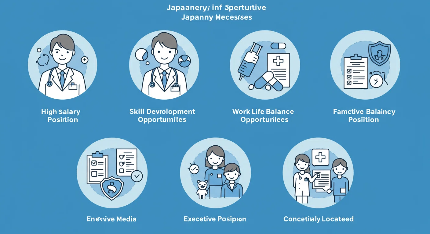 医師転職ドットコムの多様な求人タイプを示す図表