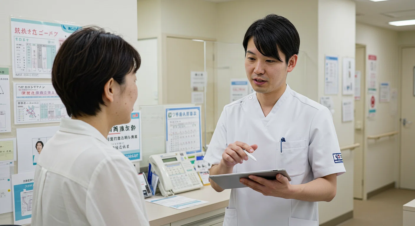 医療費の説明をする医療スタッフ