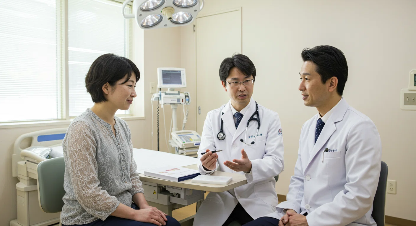 外国人患者とコミュニケーションを取る医師