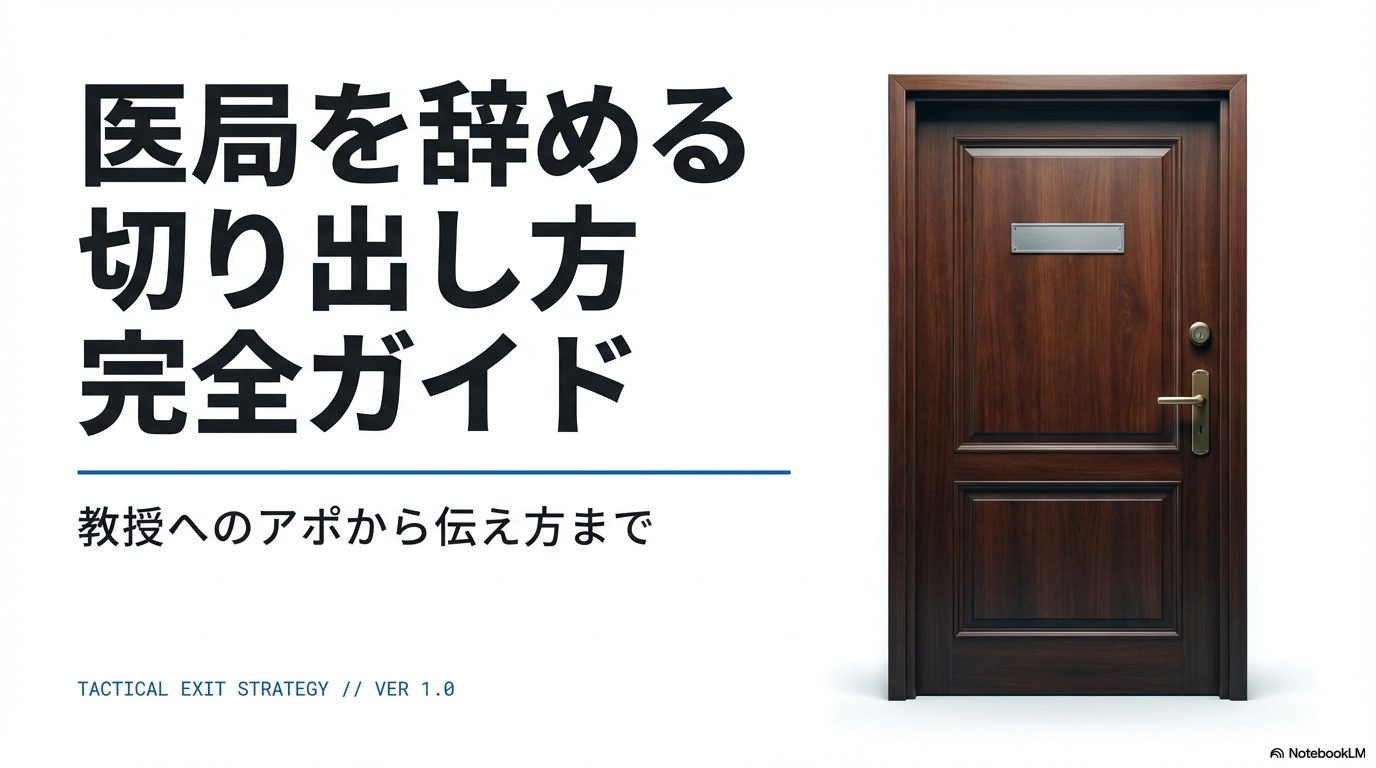 医局を辞める切り出し方完全ガイド|教授へのアポから伝え方まで