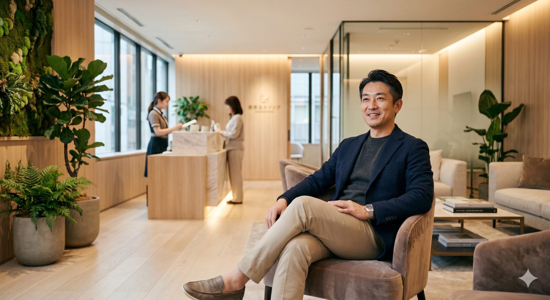 美容クリニックでカウンセリングをする医師