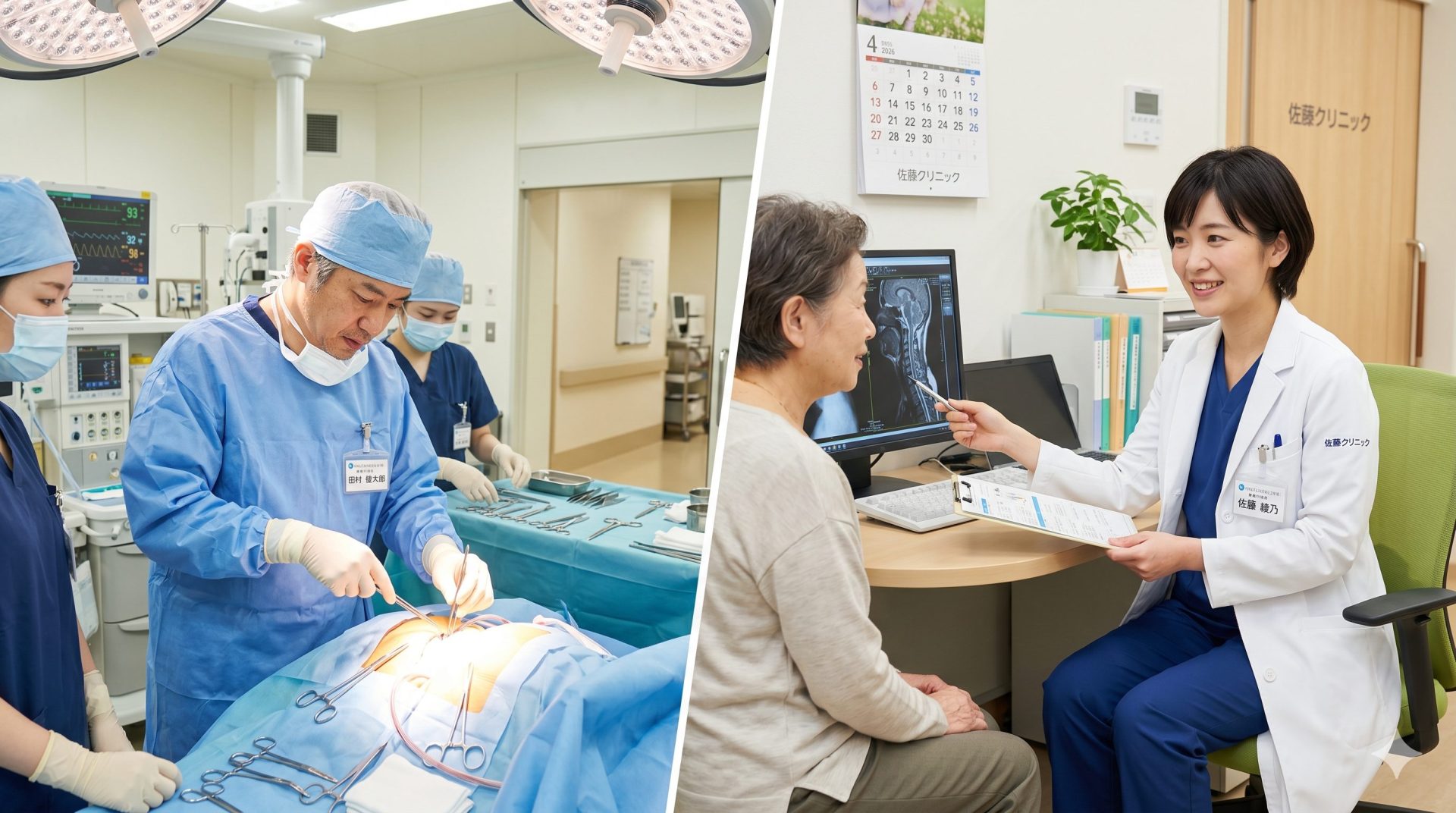 外科医の種類一覧と各専門分野の仕事内容・年収を比較する医師たち