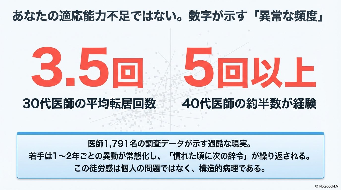 医師の異動が特に辛い理由｜一般会社員との本質的な違い