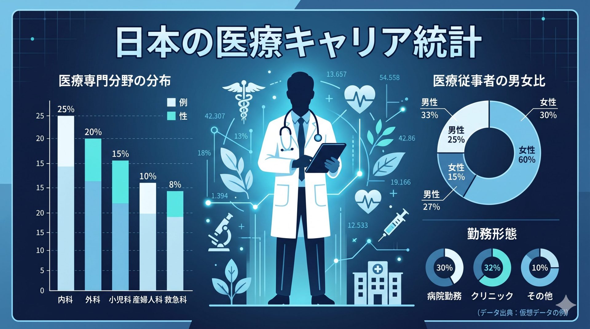 美容外科医の求人市場・採用競争率グラフ